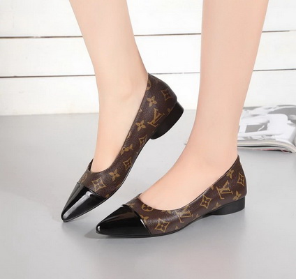 LV Shallow mouth flat shoes Women--009